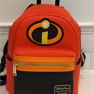 Loungefly Red and Black Incredibles Kids Backpack